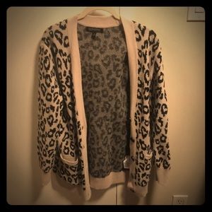 Leopard Print cardigan (banana republic small)